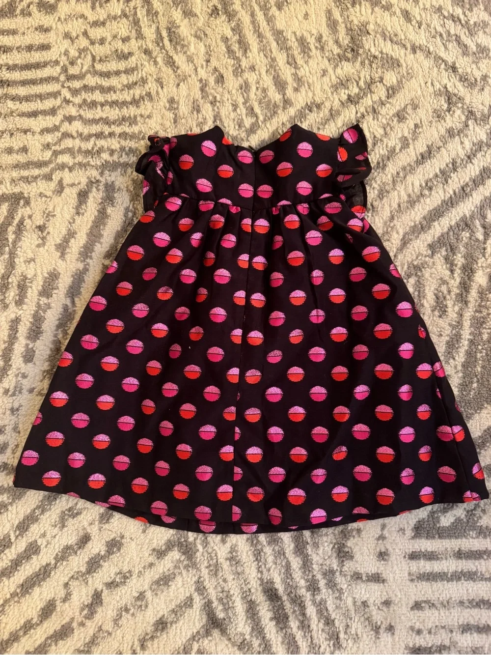 Gymboree Girls Pink Polka Dot Flutter Sleeve Dress